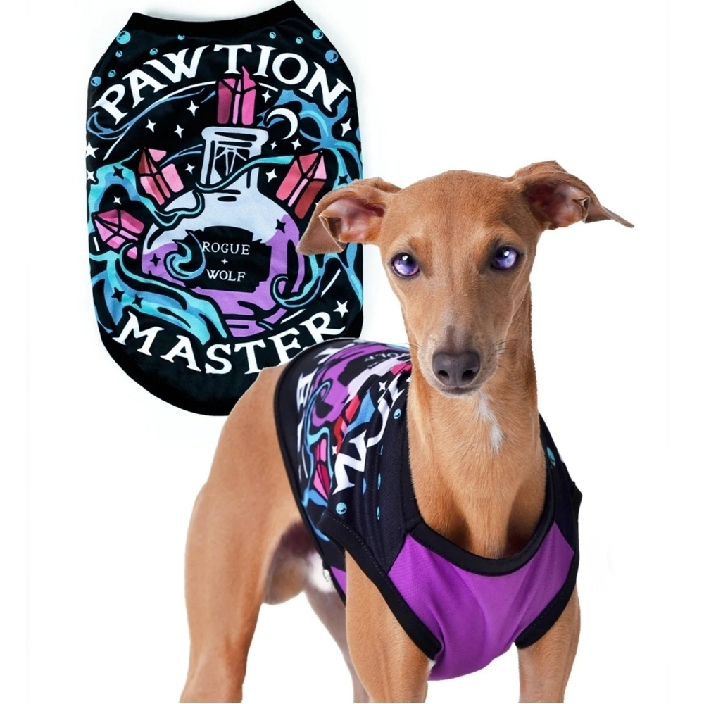Rogue + Wolf ✦ Pawtion Master Pet Vest ✦ Magical Purple Vegan Pullover Tee NWT